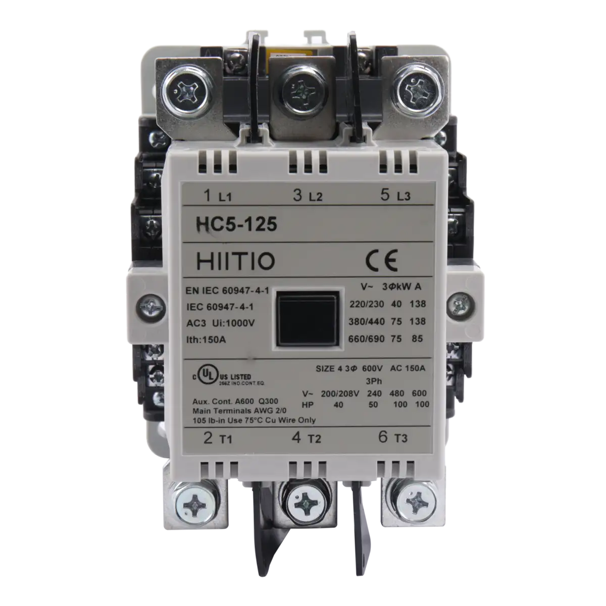 ac motor control contactor HC5 125