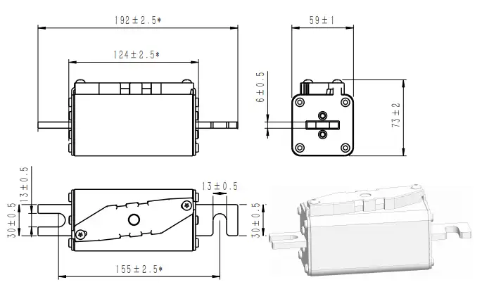 Din xxxU-59ES Dimensions