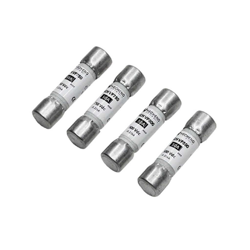 HCHVF500 50A 500V 10x38mm EV Cylindrical Fuse Fast Acting 01