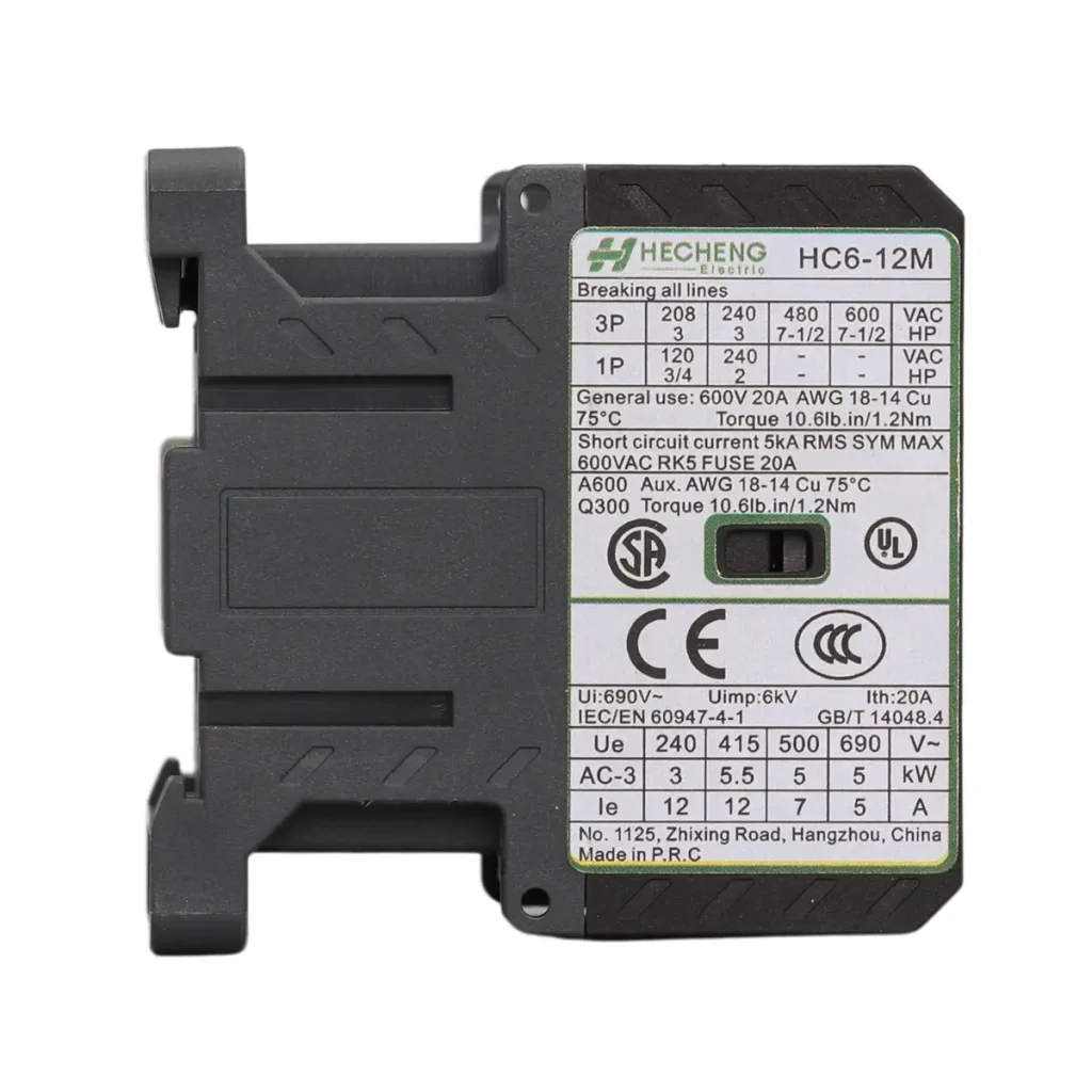 HC6 Series 6 Ampere Current Miniature IEC Contactors02