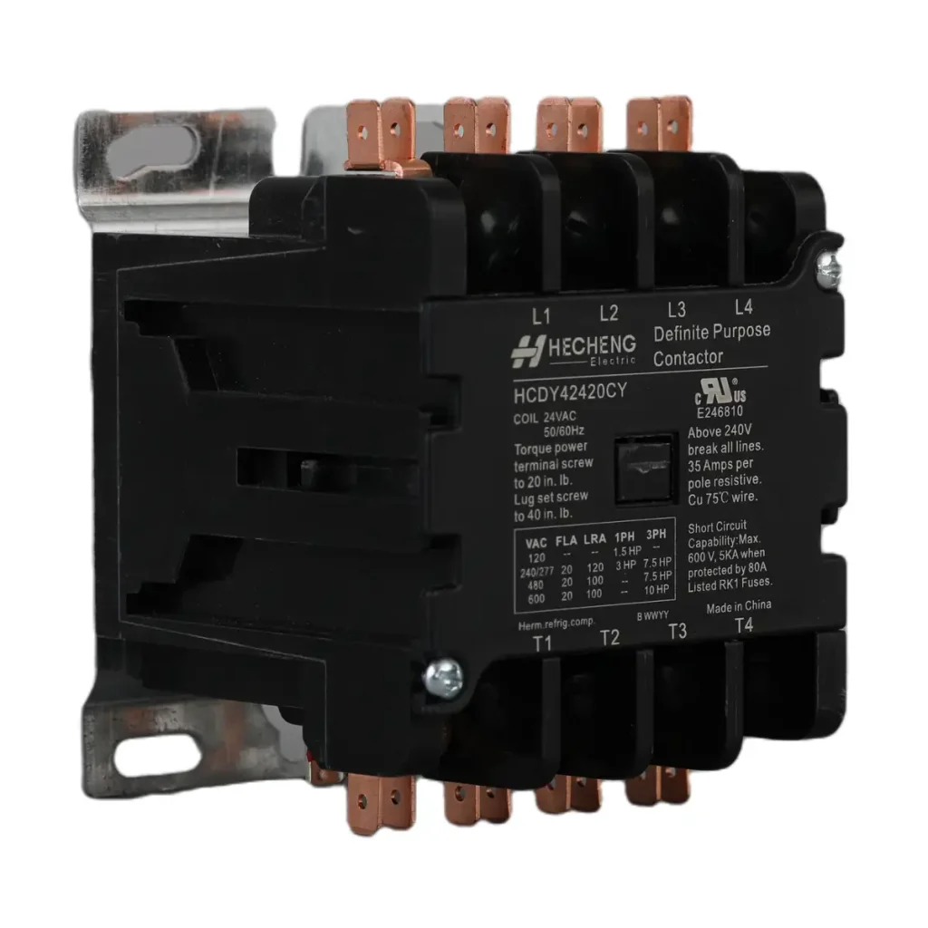 HCDP 4P 24V 20A Definite Purpose Contactor 03