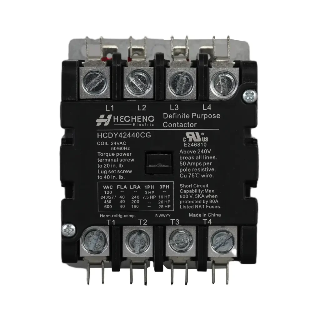 HCDP 4P 24V 40A Definite Purpose Contactor 01